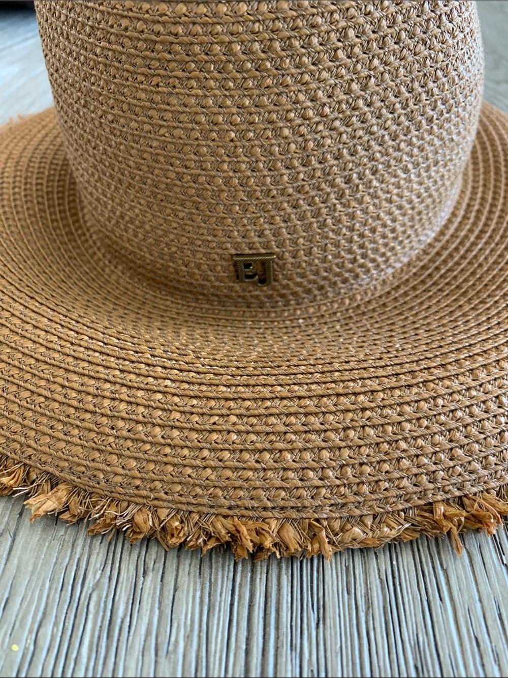 Eric Javits New York Squishee A-list Sun Hat. Woven Wide-Brim Straw Sun Hat - Picture 3 of 9
